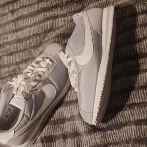 Nike Gray and White Sneakers